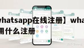 【whatsapp在线注册】whatsapp用什么注册